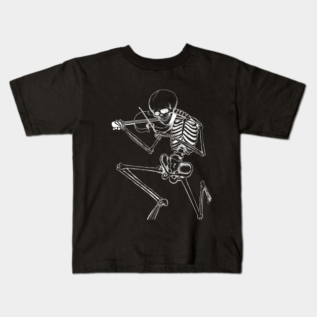 Skeleton Kids T-Shirt by lucamendieta